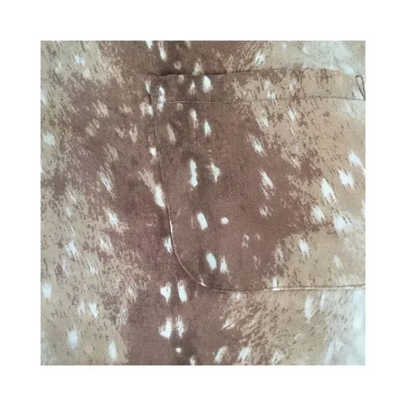 Joie Silk Tariana Top Deer Print Bambi Doe Fawn Sz L - Picture 9 of 10